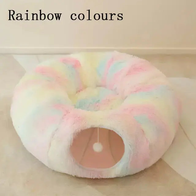 2 In 1 Round Tunnel Cat Beds My Store