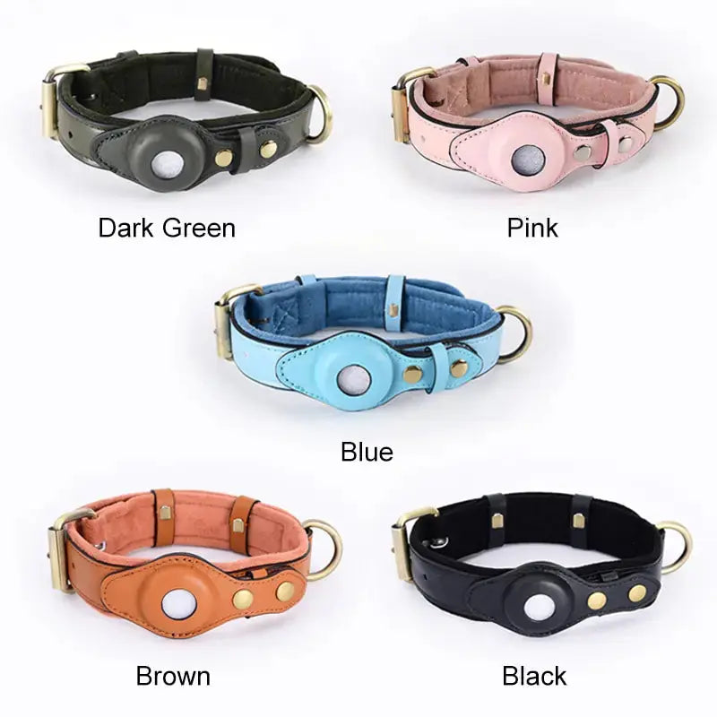 Leather Anti-Lost Dog Collar My Store