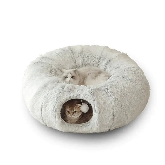 2 In 1 Round Tunnel Cat Beds My Store